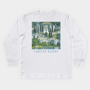 Church at Cassone (1913) by Gustav Klimt Kids Long Sleeve T-Shirt